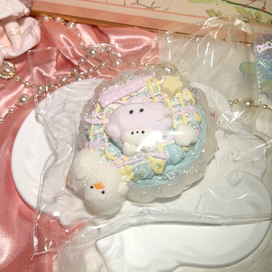 【DORO】アヒルのドーナツ|バタークリーム泥触感|Squishy toy |Blue