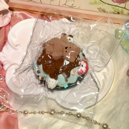 【DORO】クマのいちごプリン｜バタークリーム泥触感｜Squishy toy ｜Blue