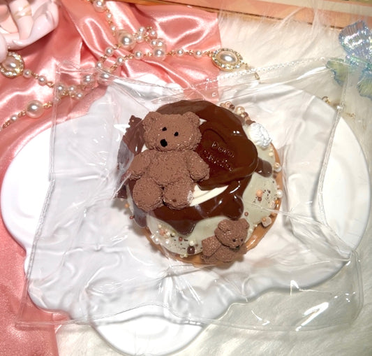 【DORO】チョコくまソースプリン スクイーズ｜バタークリーム感｜Squishy Toy｜chocolate brown